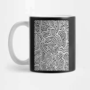 Black and White Groovy Liquid Marble Swirls Mug